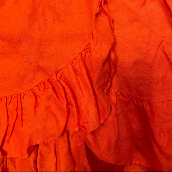 J. Crew Orange Linen Skirt Size 4 🧡 - Picture 3 of 4